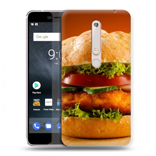 Дизайнерский пластиковый чехол для Nokia 6 (2018) Бургеры
