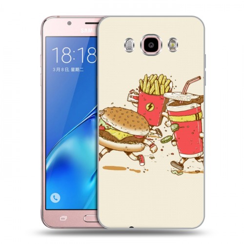 Дизайнерский силиконовый с усиленными углами чехол для Samsung Galaxy J5 (2016) Бургеры