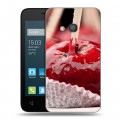 Дизайнерский силиконовый чехол для Alcatel One Touch Pixi 4 (4) Вишня