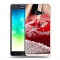 Дизайнерский силиконовый с усиленными углами чехол для Samsung Galaxy A3 (2017) Вишня
