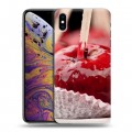 Дизайнерский силиконовый чехол для Iphone Xs Max Вишня