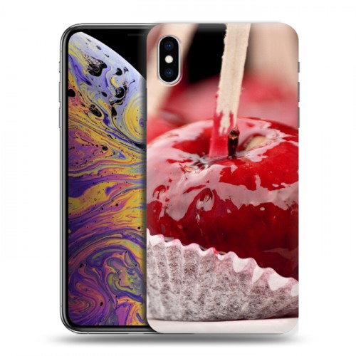 Дизайнерский силиконовый чехол для Iphone Xs Max Вишня