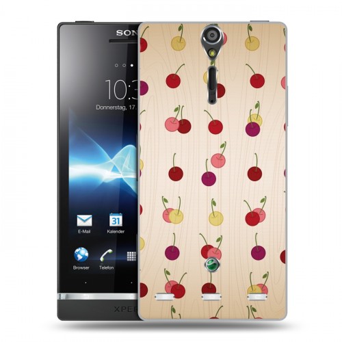 Дизайнерский пластиковый чехол для Sony Xperia S Вишня