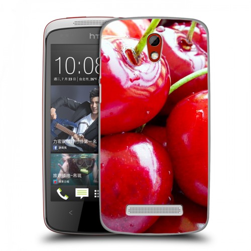 Дизайнерский пластиковый чехол для HTC Desire 500 Вишня