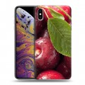 Дизайнерский силиконовый чехол для Iphone Xs Max Вишня