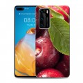 Дизайнерский пластиковый чехол для Huawei P40 Вишня