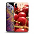 Дизайнерский силиконовый чехол для Iphone Xs Max Вишня