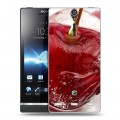 Дизайнерский пластиковый чехол для Sony Xperia S Вишня