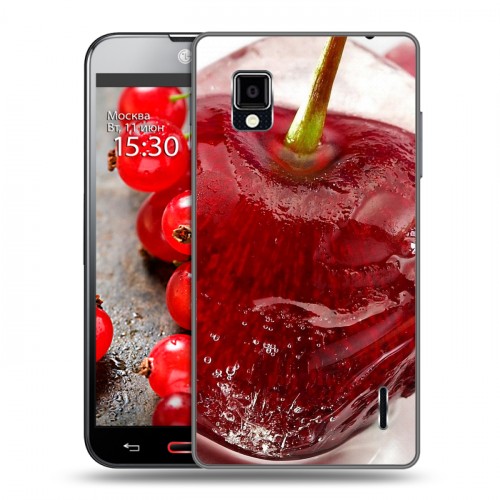 Дизайнерский пластиковый чехол для LG Optimus G Вишня