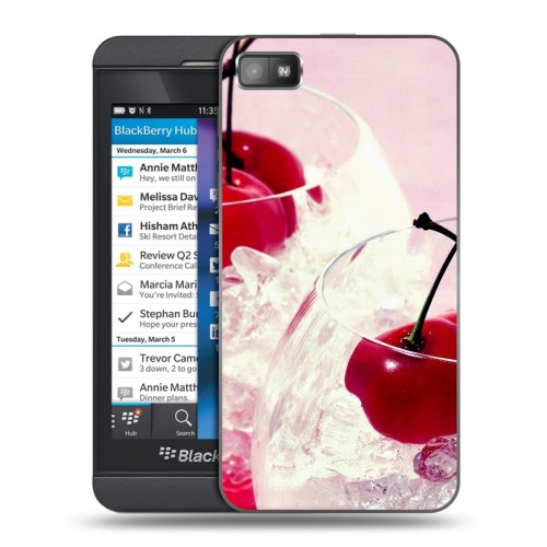 Дизайнерский пластиковый чехол для BlackBerry Z10 Вишня