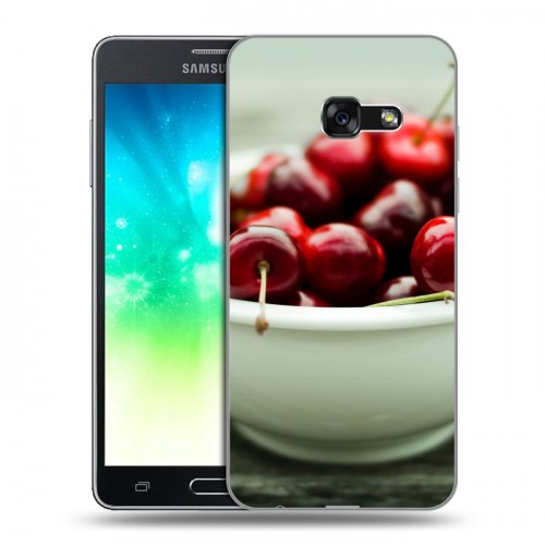 Дизайнерский силиконовый с усиленными углами чехол для Samsung Galaxy A3 (2017) Вишня