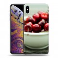 Дизайнерский силиконовый чехол для Iphone Xs Max Вишня