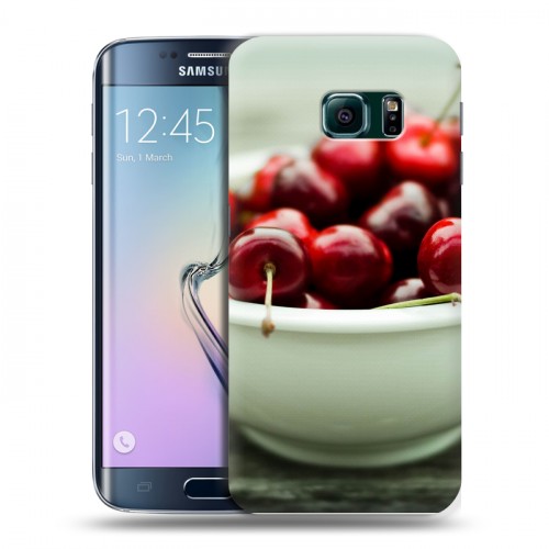 Дизайнерский пластиковый чехол для Samsung Galaxy S6 Edge Вишня