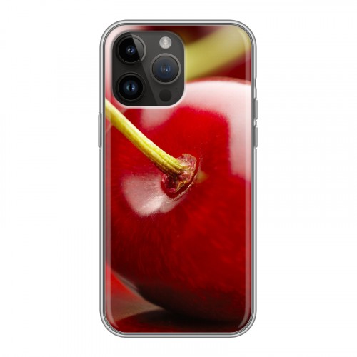 Дизайнерский силиконовый чехол для Iphone 14 Pro Max Вишня
