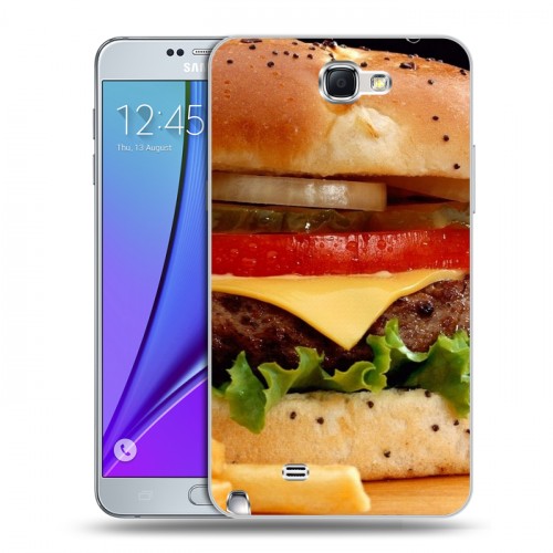 Дизайнерский пластиковый чехол для Samsung Galaxy Note 2 Бургеры
