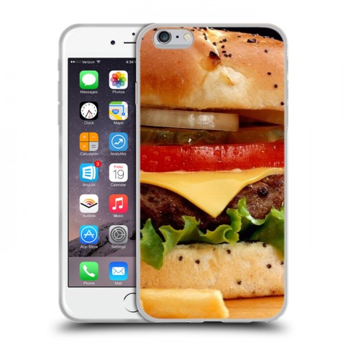 Дизайнерский силиконовый чехол для Iphone 6 Plus/6s Plus Бургеры