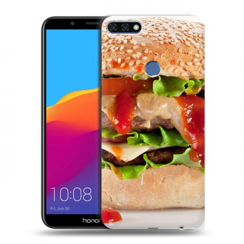 Дизайнерский пластиковый чехол для Huawei Honor 7C Pro Бургеры