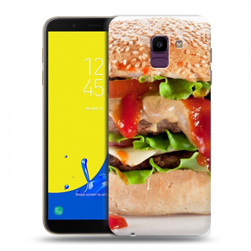 Дизайнерский пластиковый чехол для Samsung Galaxy J6 Бургеры