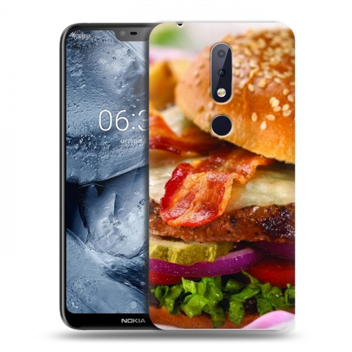 Дизайнерский силиконовый чехол для Nokia 6.1 Plus Бургеры