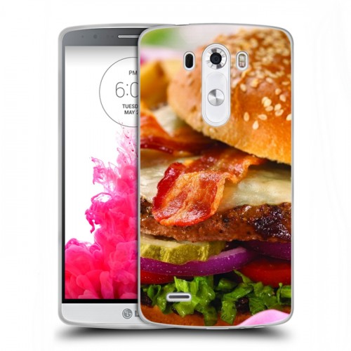 Дизайнерский пластиковый чехол для LG G3 (Dual-LTE) Бургеры