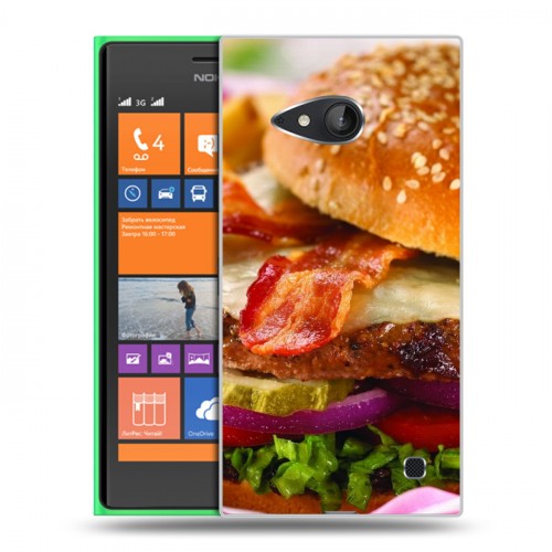 Дизайнерский пластиковый чехол для Nokia Lumia 730/735 Бургеры