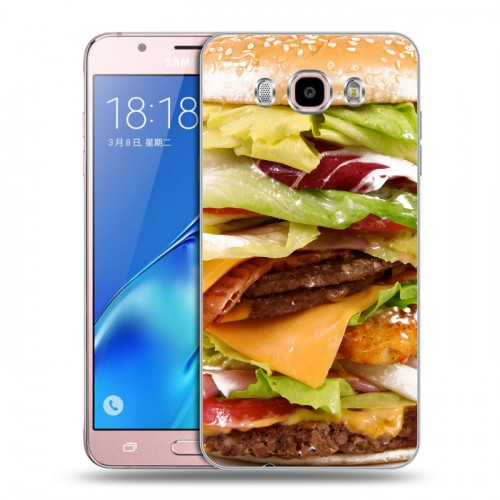 Дизайнерский силиконовый с усиленными углами чехол для Samsung Galaxy J5 (2016) Бургеры