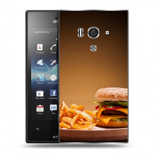 Дизайнерский пластиковый чехол для Sony Xperia acro S Бургеры