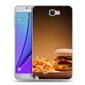 Дизайнерский пластиковый чехол для Samsung Galaxy Note 2 Бургеры