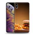 Дизайнерский силиконовый чехол для Iphone Xs Max Бургеры