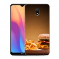 Дизайнерский силиконовый с усиленными углами чехол для Xiaomi RedMi 8A Бургеры