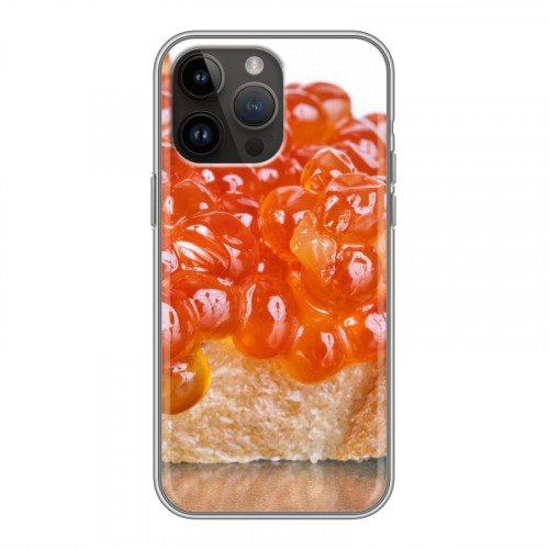 Дизайнерский силиконовый с усиленными углами чехол для Iphone 14 Pro Max Икра