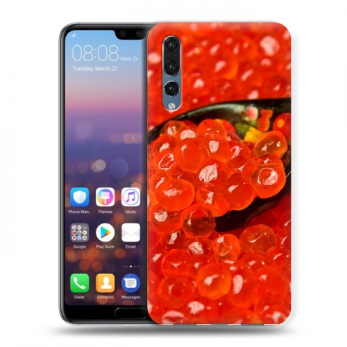 Дизайнерский силиконовый с усиленными углами чехол для Huawei P20 Pro Икра