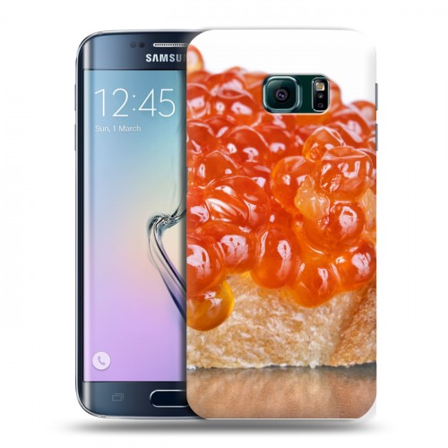 Дизайнерский пластиковый чехол для Samsung Galaxy S6 Edge Икра