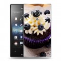 Дизайнерский пластиковый чехол для Sony Xperia acro S Кексы