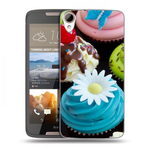 Дизайнерский пластиковый чехол для HTC Desire 828 Кексы