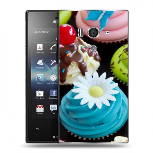 Дизайнерский пластиковый чехол для Sony Xperia acro S Кексы