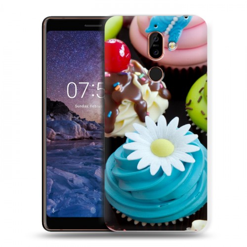 Дизайнерский пластиковый чехол для Nokia 7 Plus Кексы