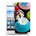 Дизайнерский пластиковый чехол для Huawei Ascend D2 Кексы