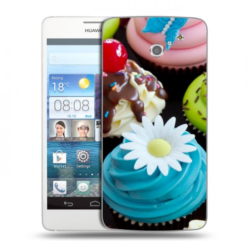 Дизайнерский пластиковый чехол для Huawei Ascend D2 Кексы