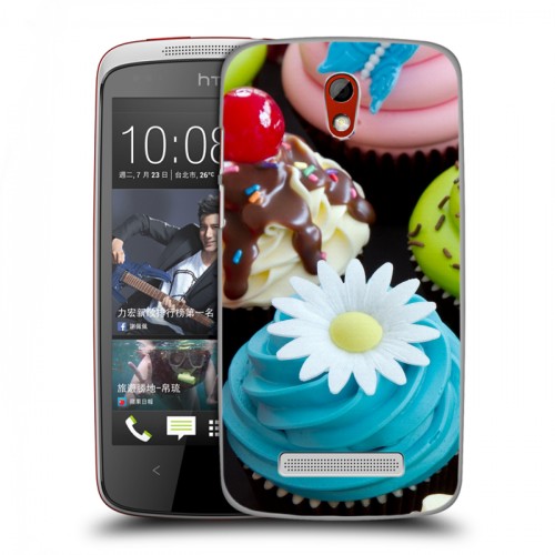 Дизайнерский пластиковый чехол для HTC Desire 500 Кексы