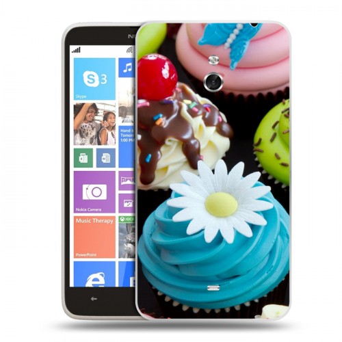 Дизайнерский пластиковый чехол для Nokia Lumia 1320 Кексы