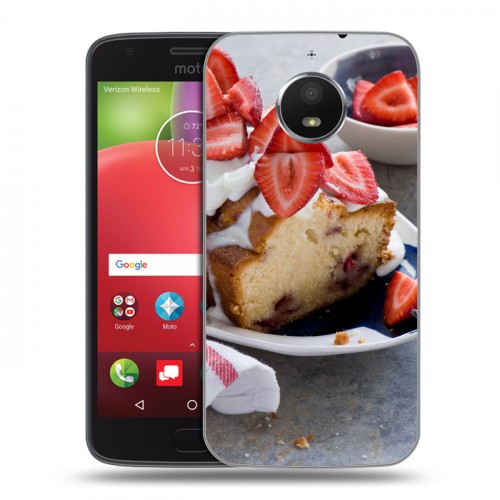 Дизайнерский пластиковый чехол для Motorola Moto E4 Plus Кексы