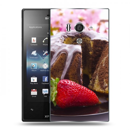 Дизайнерский пластиковый чехол для Sony Xperia acro S Кексы