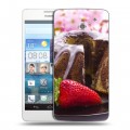 Дизайнерский пластиковый чехол для Huawei Ascend D2 Кексы