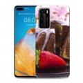 Дизайнерский силиконовый с усиленными углами чехол для Huawei P40 Кексы