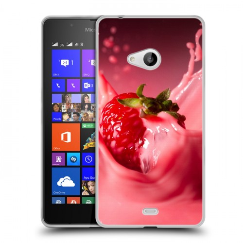 Дизайнерский пластиковый чехол для Microsoft Lumia 540 Клубника