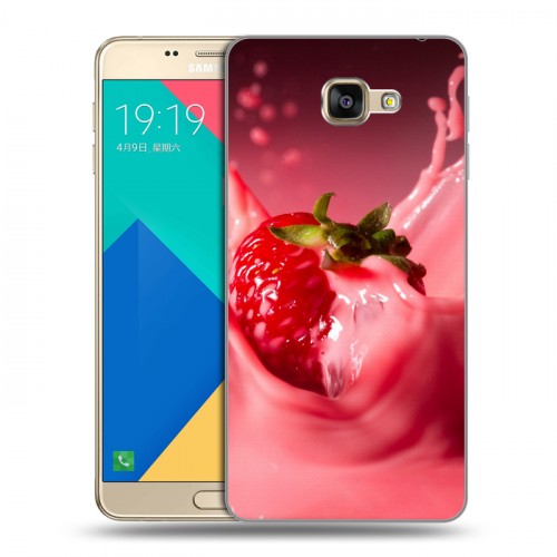 Дизайнерский силиконовый чехол для Samsung Galaxy A9 Клубника