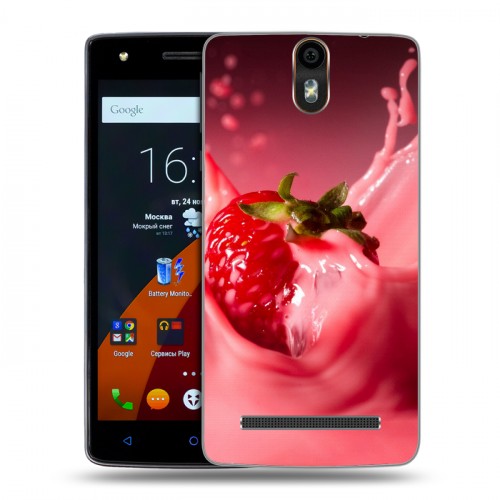 Дизайнерский силиконовый чехол для Wileyfox Storm Клубника