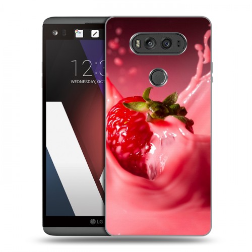 Дизайнерский пластиковый чехол для LG V20 Клубника