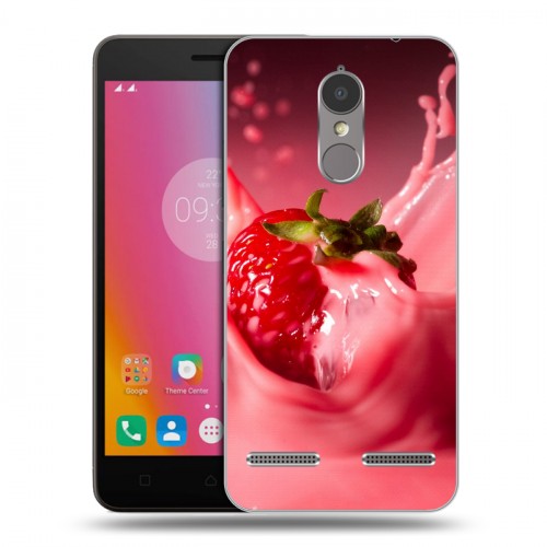 Дизайнерский силиконовый чехол для Lenovo K6 Клубника